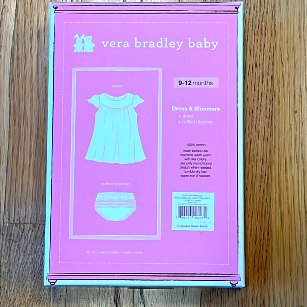 Vera Bradley Lilli Bell Dress & Bloomer Set 9-12mo - Picture 3 of 3